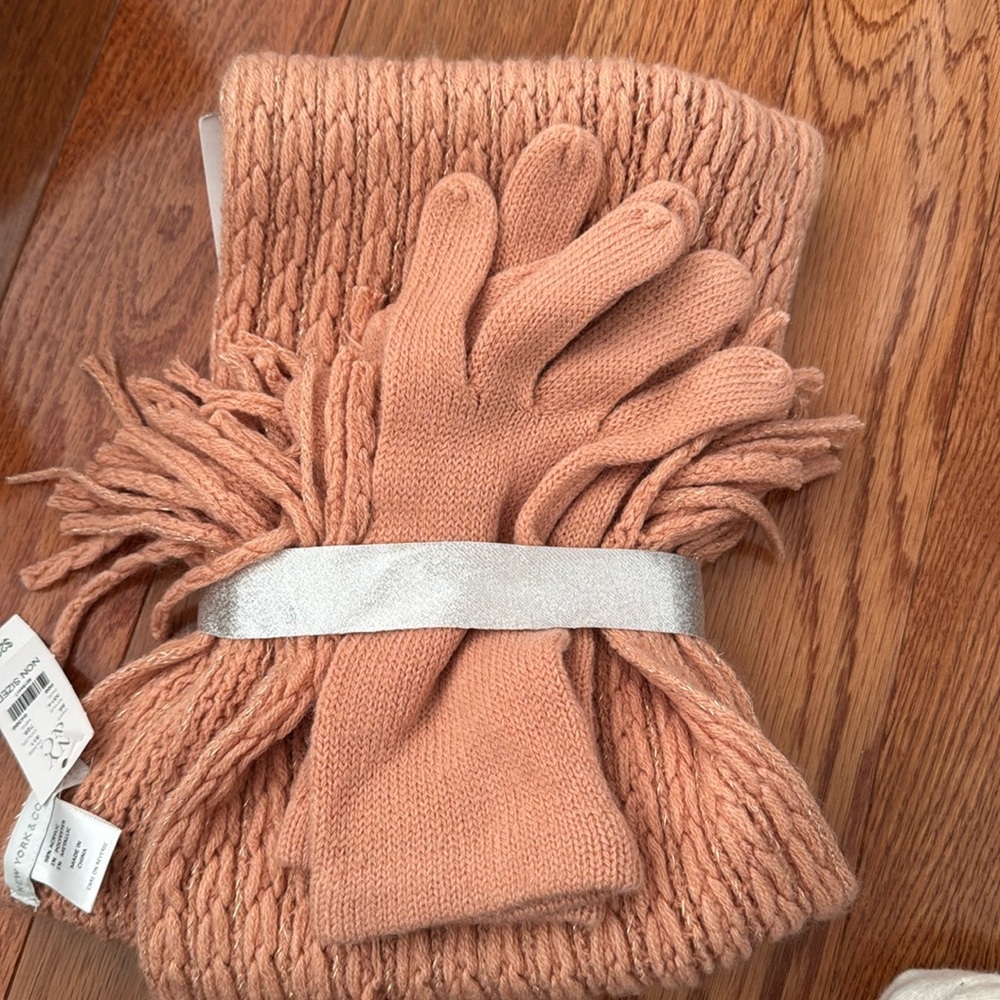 New York & Company scarf and glove set